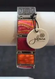 Jilzara Morocco Square Stretch Bracelet Polymer Clay Bead Handmade Artisan R11