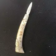 Zuni Antler Corn Maiden Fetish by Davey Cooeyate *SIGNED* New 4124
