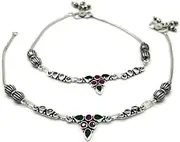 [Generic] 925 Sterling Silver Anklet, 26.5 cm Length, 30.2 g, Silver Payal