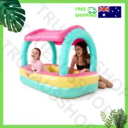 Inflatable Pool with Canopy: Splash Fun for Kids Aged 3+! - Free Shipping