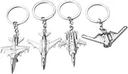 [MOKKHNB] 4Pcs Airplane Keychains Sturdy Warplane Pendants Creative Keyring Bag Ornaments for present Giving and Collecting Unique Airplane Shaped Decor
