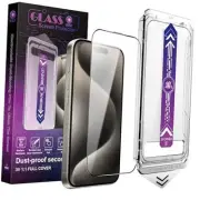 2-Pack Screen Protector Tempered Glass for 6.7-Inch, Auto iPhone 15 Pro Max HD