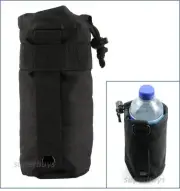 Black Water Bottle MOLLE Tactical Army Utility Dump Carrier Bag Pouch Belt T2