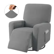 Nevenka Nevenka Recliner Stretch Sofa Slipcover Sofa Cover 4-Pieces Furniture Protector Couch Soft-Light Grey