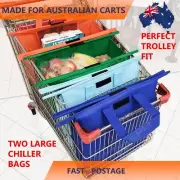 Reusable Shopping Trolley Bags - Foldable Grocery Shopping Cart Bags