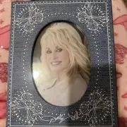 Dolly Parton 5 X 7 Picture Photo Frame Blue Butterfly Collection Signature Denim