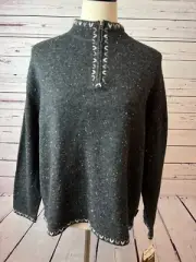Woolrich Sweater Wool Knit XLP XL Petite Grandpa NWT Chunky Knit Aztec Womens