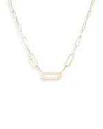 Dinh Van 18K Yellow Gold Maillon Diamond Pave Link Pendant Necklace, 16.93
