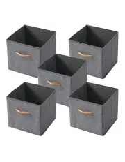 [Takara] Kicho Fabric Storage Box 5 Pack 30x30x29cm in Grey