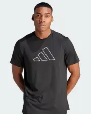 Adidas Men’s XL Xlarge TRAIN ICONS BIG LOGO TRAINING TEE Style IN9814 Black NWT