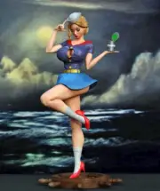 Popeye Girl Statue 3D Print Unpainted/Unassembled