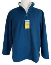 Orvis Mens Lined Quarter 1/4 Zip Pullover Blue Size XXL New