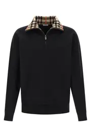 BURBERRY 'Check' Neck Sweatshirt