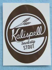 Beer Brewery STICKER ~ KALISPELL Brewing Co Snowslip Stout ~ MONTANA Breweriana
