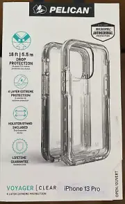 Pelican Voyager Strong Case & Holster/stand Included iPhone 13 Pro 6.1 - Clear