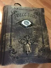 NEW WITCH SPELL BOOK Grimoire ANIMATED SHAKING EVIL EYE LIGHTS UP FOAM PROP