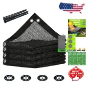 50% UV Resistant Black Shade Cloth 2FT x 24FT Custom Size for Plants & Livestock