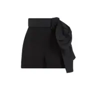 [Alexander Mcqueen] Alexander Mcqueen-Black Cupro Shorts-Donna 38 IT