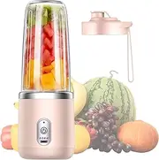 Portable Blender | Small Juicer Blender USB Rechargeable | Handheld Travel Fruit Mixer With 6 Blades | For Baby Food,Gym,Travel And More | Strong Cutting Power