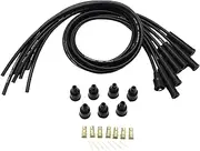 Muzhen Store 8mm Black Silicone HT Ignition Wires Car Accessories Spare Parts Spark Plug Cables Universal for 6 Cylinder Classic Cars