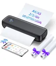 Aixiqee Portable Rechargeable Thermal Inkless 8.5x11 Printer Travel Bluetooth