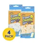 4 x Eraser Daddy 10x Magic Eraser Melamine Chemical-Free Cleaning Sponge