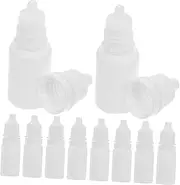HEATSHAKING 10Pcs Portable Eye Dropper Bottles Refillable Mini Dropper Bottles for Essential Oils Eye Liquid Squeezable Design Lightweight Accurate Dosing Each