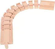 Wooden Train Track Expansion Educational Plaything for Imaginative Play Sturdy Wooden Material Enhances Dexterity and Parent Interaction Creative Train Track Accessory