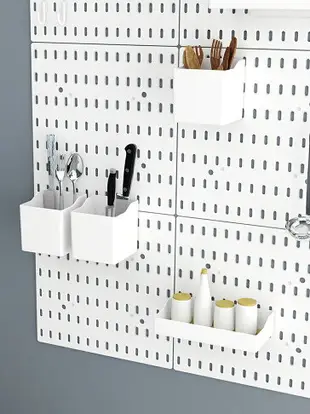 洞洞板墻上收納架桌面掛墻免打孔廚房浴室壁掛置物架釘板配件掛鉤
