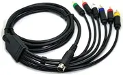 Aswalling RGBS Color Monitor Special Line Red Blue Green RGB+Sync Video and Audio Cable, Composite Cable