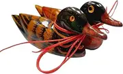 DMtse Feng Shui Pair Mandarin Ducks for Love & Fidelity Resin 3.15 inch / 8 CM Size X2 Gift Red String