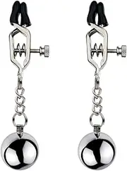 DRTBAC SM Stainless Steel Nipple Clamps with Weight Balls, Sexy Nipple Clamps Set Nipple Clamps Nipple Stretcher Clitoris Labia Breast Clip SM Sex Toys for Women