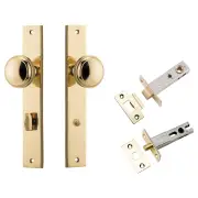 Paddington Knob Rect Backplate Kit w Privacy Turn