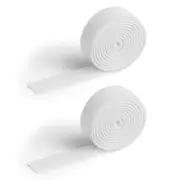 2x Durable Cavoline 2cm Self-Grip Cable Tape Adhesive Fastener Organiser White