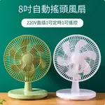 【新品上線】【220V】❄2024新款小風扇8吋自動搖頭辦公室桌上型超靜音電風扇學生宿舍迷你隨身攜帶小型家用桌上型大風力臥室床頭 風扇 台式風扇 小型風扇