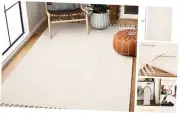 Boho Rugs for Entryways, 3x5 Kitchen Rug Lightweight 3' X 5' Beige/White