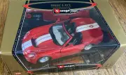 Diecast 1999 Shelby Series 1 RED with White Stripe- Bburago Gold Collection 1:18