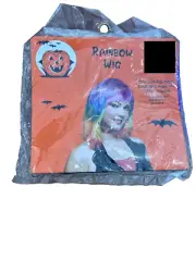 Halloween Costumes Adult / Teen Rainbow Multi Color Wig OSFA 14+