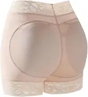 [Generic] Women Shapewear 2 in 1 Tummy Control Body Shaper Shorts Hip Enhancer Butt Lifter Panties (AU, Alpha, Large, Regular, Regular, Apricot)