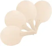 OHPHCALL DIY Table Tennis Paddle Blanks 4pcs Wooden Unpainted Paddles Craft Blanks for Kids Coloring Racket