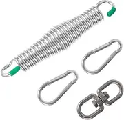 ORFOFE 1Set Stainless Steel Hammock Spring with Swivel Device Durable and Easy to Install Hanging Chair Spring for Porch Swings Garden Swings and Outdoor Use Stainless Steel