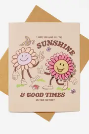 [Typo] Typo - Premium Badge Card - Sunshine & good times SOLID SUNSHINE & GOOD TIMES