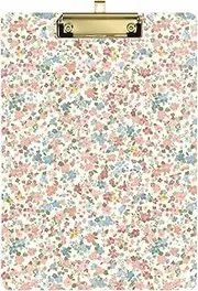 Colorful Vintage Floral clipboard Transparent for Homework Pediatric Size 9 x 12