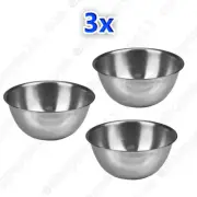 Stainless Steel Chef Prep and Nested Mixing Bowl Cookware 0.75 Qt 1 to 6 Pack S