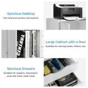 Mobile Storage Cabinet with 5 Drawers, Adjustable Shelf, and Lockable Wheels