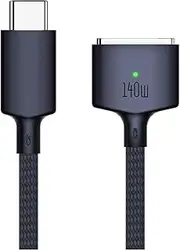 140W USB-C to Magnetic 3 Cable, Magnetic 3 Charger Cord Compatible with MacBook Air 2022 (M2), MacBook Pro/Max 2023 (M2, 14-16 inch), MacBook Pro/Max 2021 (M1, 14-16 inch) - 6.6ft/2M