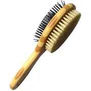Professional Double Sided Pin Bristle Bamboo Dog Brush