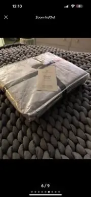 New West elm silky queen tencel duvet in light graphite gray