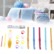 Crochet Hooks Aluminum Material Ergonomic Handle Detailed Size DIY Making Light