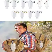 10pcs Hand Sanitizer Holder For Backpack Keychain with Clip Travel Size Squeeze Bottles for Toiletry Shampoo Lotion Soap (10pcs)